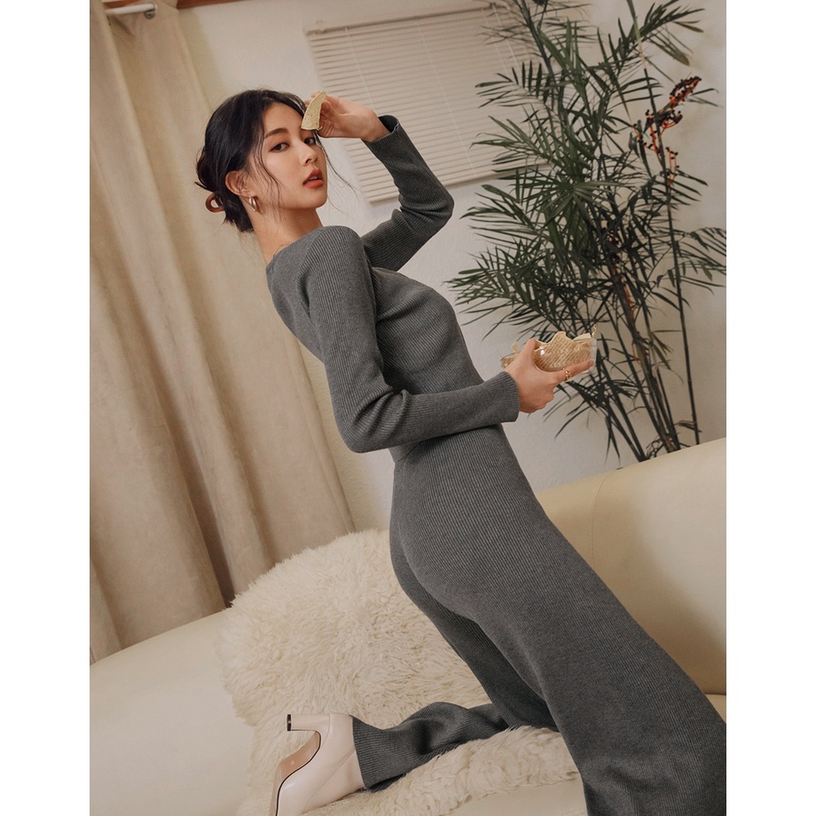 Quần dài len gân ống rộng nữ Air Space Lady 2141829011