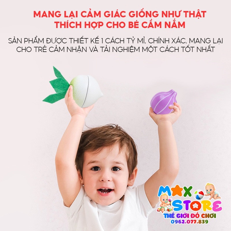 Bộ Đồ Chơi Cắt Rau Củ Quả Bằng Gỗ Có Nam Châm Và Kèm Giỏ Đựng Xinh Xắn Cho Bé Làm Quen Thực Hành Cuộc Sống
