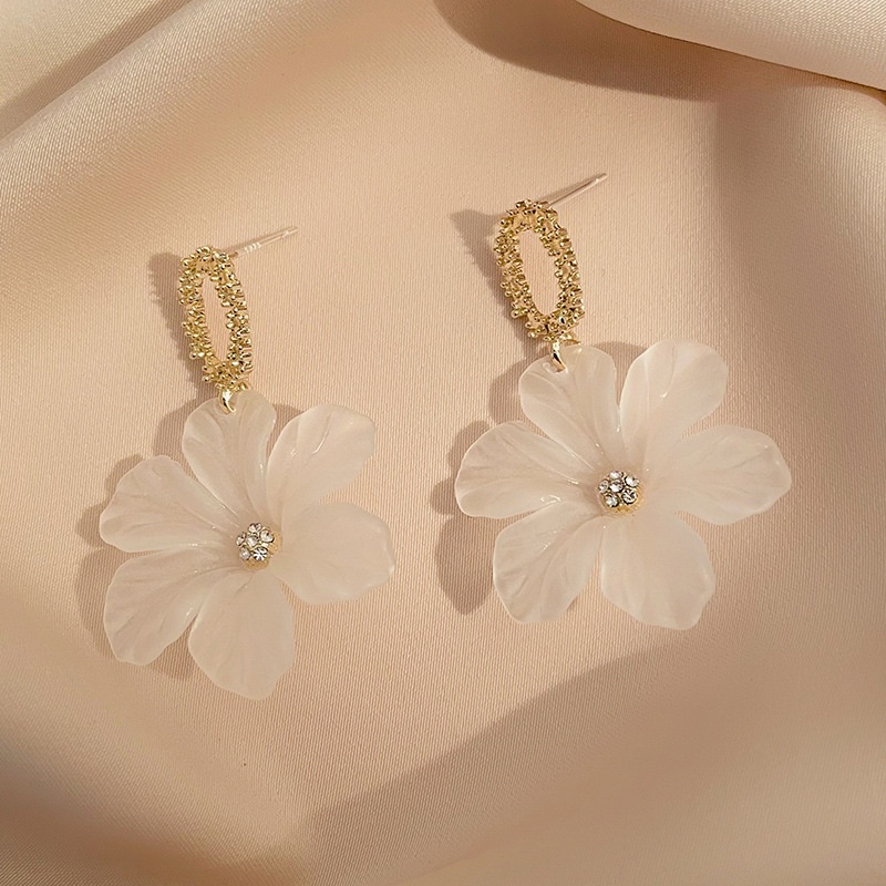 Khuyên Tai Hình Bông Hoa Phong Cách Thanh Lịch Dành Cho Nữ