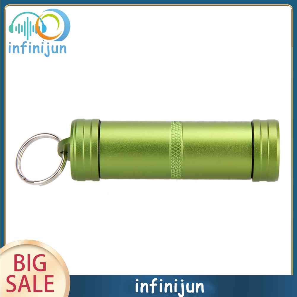 Hộp Đựng Thuốc Chống Thấm Nước Bằng Hợp Kim Nhôm Kèm Móc Khóa Tiện Dụng