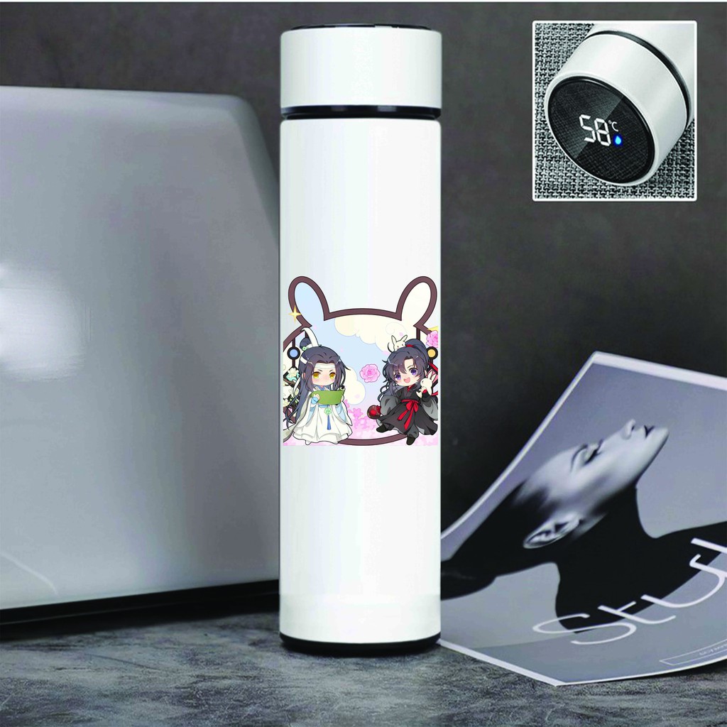 Bình Giữ Nhiệt in hình MA ĐẠO TỔ SƯ Trần Tình Lệnh anime chibi Lõi INOX đựng nước tiện lợi xinh xắn