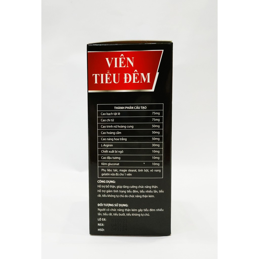 VIÊN TIỂU ĐÊM – CHẤM DỨT TIỂU ĐÊM, TIỂU NHIỀU LẦN, TIỂU RẮT, TIỂU KHÔNG TỰ CHỦ - DÙNG CHO CẢ NAM VÀ NỮ, LỌ 30 VIÊN