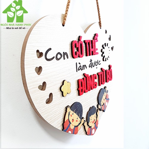 Bảng gỗ decor phòng ngủ, Bảng gỗ treo cửa trang trí cho ngôi nhà thân yêu của ban, mẫu BM_186