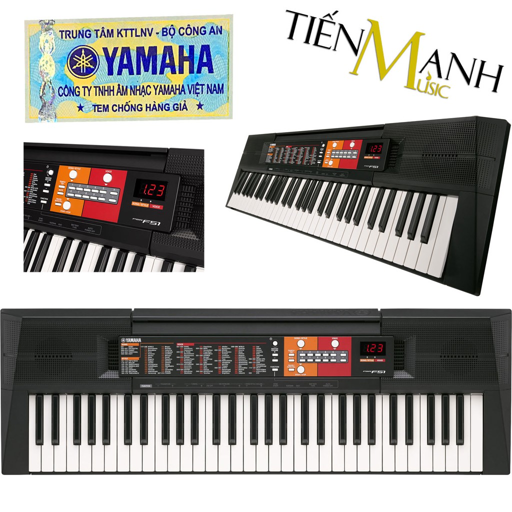 Bộ Đàn Organ Yamaha PSR-F51 - Keyboard PSR F51 - Đàn, Chân, Bao, Nguồn 100% Chính hãng - Có tem chống hàng giả bộ CA