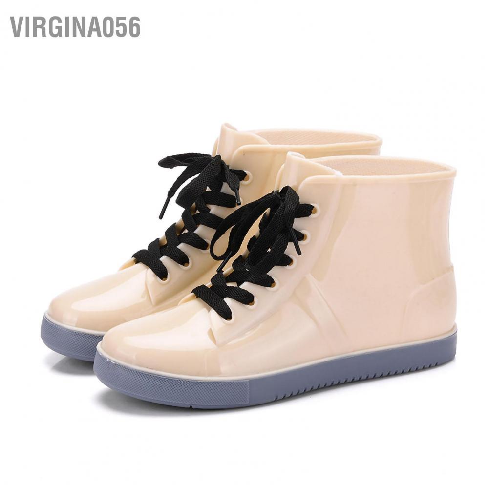 Ủng Đi Mưa Bằng PVC Trong Suốt Chống Trượt Chống Thấm Nước Phong Cách Thanh Lịch Thời Trang Cho Người Lớn