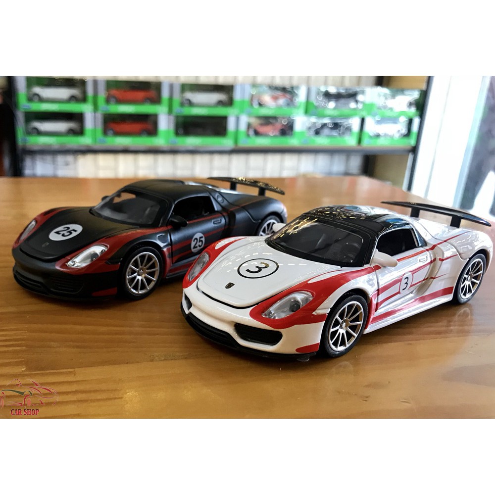 Mô hình xe ô tô Porsche 918 Martini tỉ lệ 1:32 màu trắng