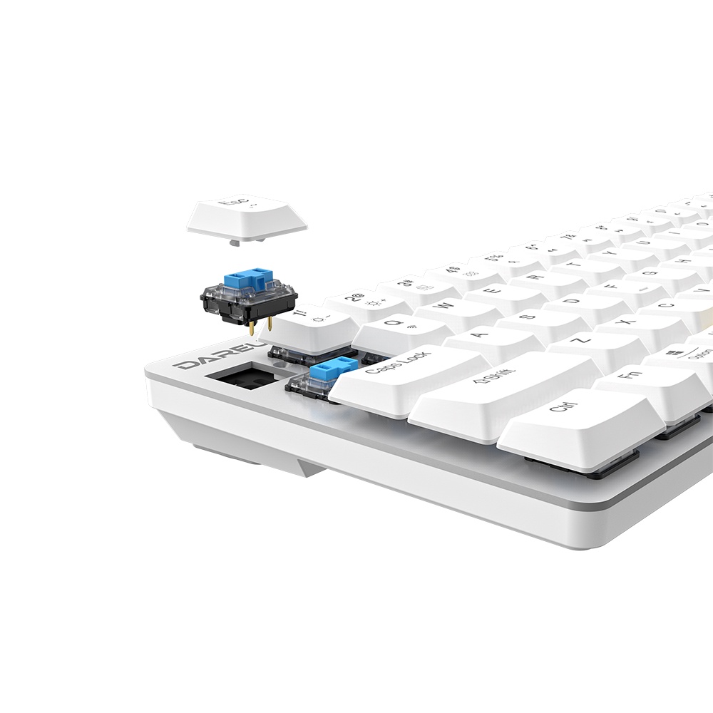 Bàn phím cơ không dây DAREU EK868 WHITE 68KEY
