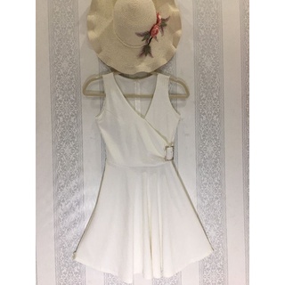 Váy Đầm Cổ V Đắp 2 hand Có khoá eo- Size S