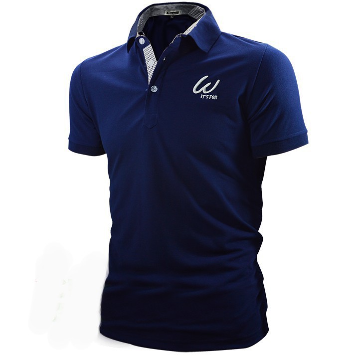 ao nam New New Áo thun nam Chất w màu xanh đen ASKALA ao thun