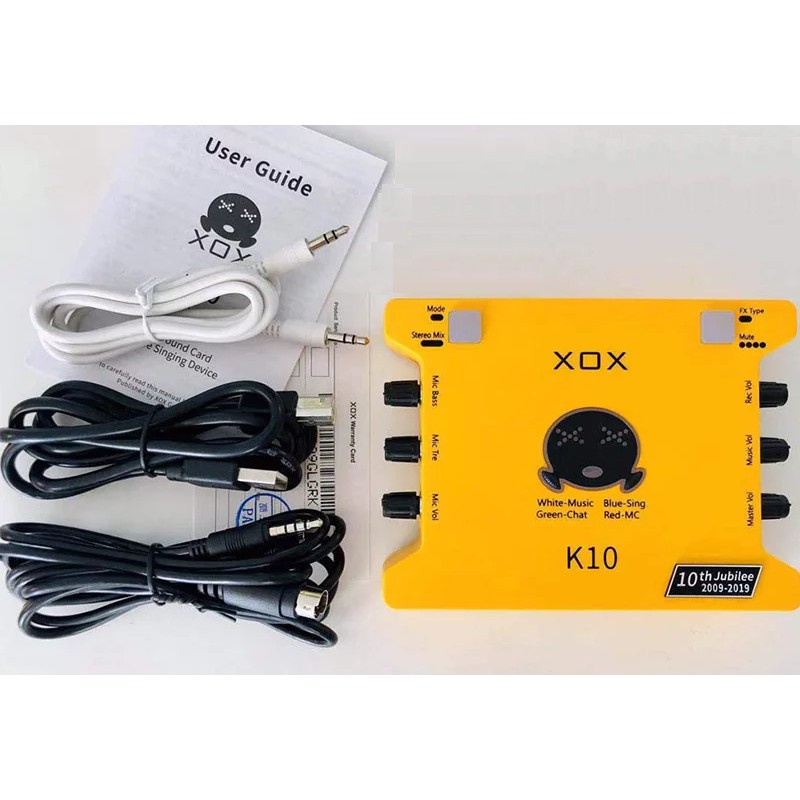 Sound Card Thu Âm XOX K10 2020- Bảo hành 12 tháng