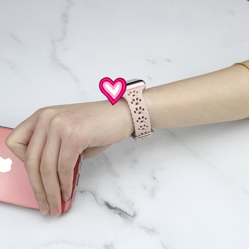 Dây Đeo Đồng Hồ Bằng Silicone Mềm Thoáng Khí In Hình Dấu Chân Mèo Cho Apple Watch Band 49mm 44mm 40mm 38mm 42mm 45mm 41mm iWatch 8 Ultra 7 6 5 4 3 SE