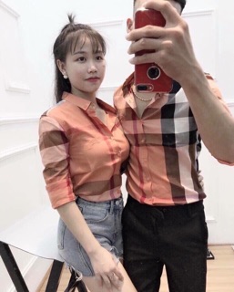 Sơ mi kẻ nam nữ burberry