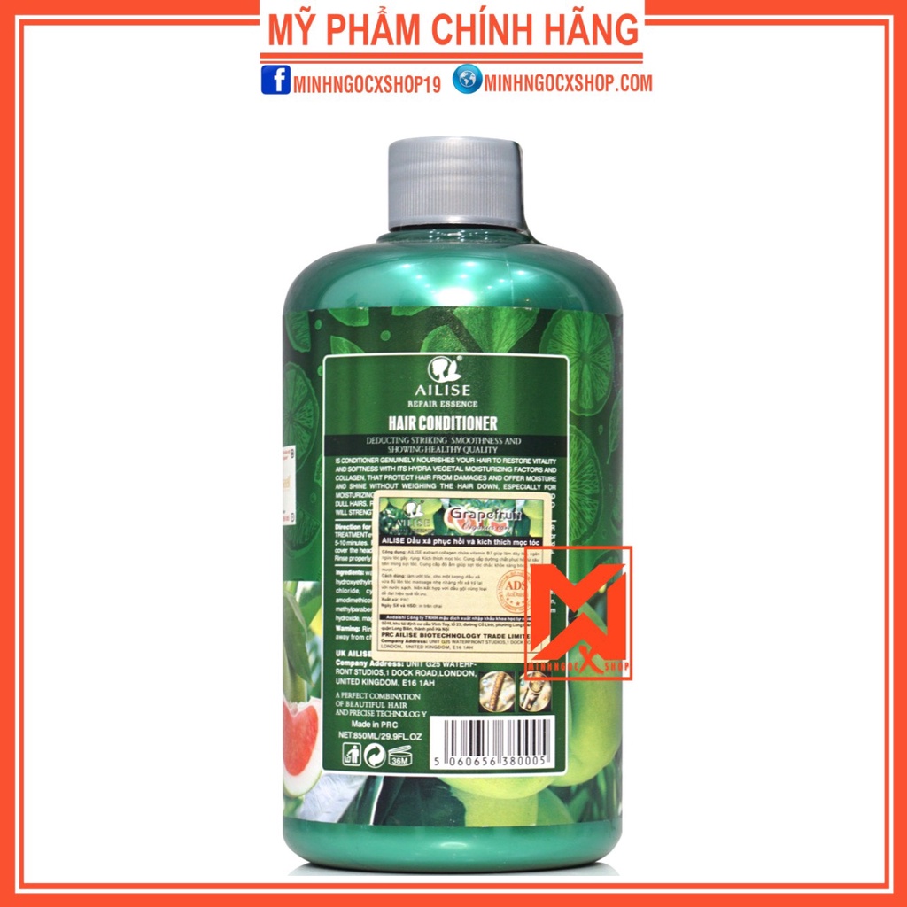 Dầu xả ALISE tinh chất bưởi phục hồi, chống rụng tóc 850ml chính hãng