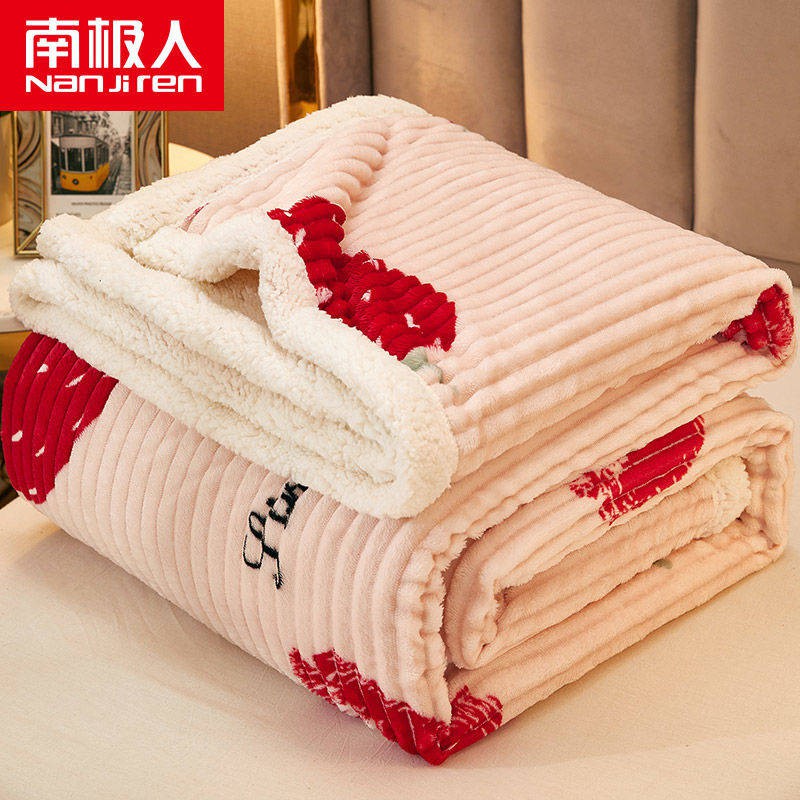 Sinh viên ngủ chăn ga gối flannel san hô