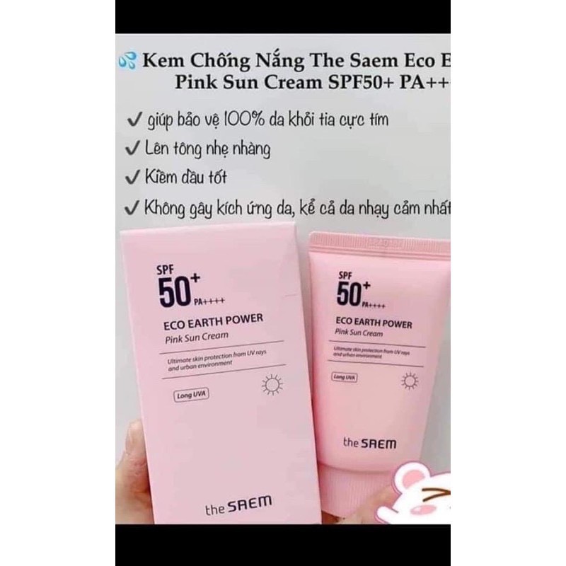 Kem chống nắng The SEAM Eco Earth SP50+ PA+++