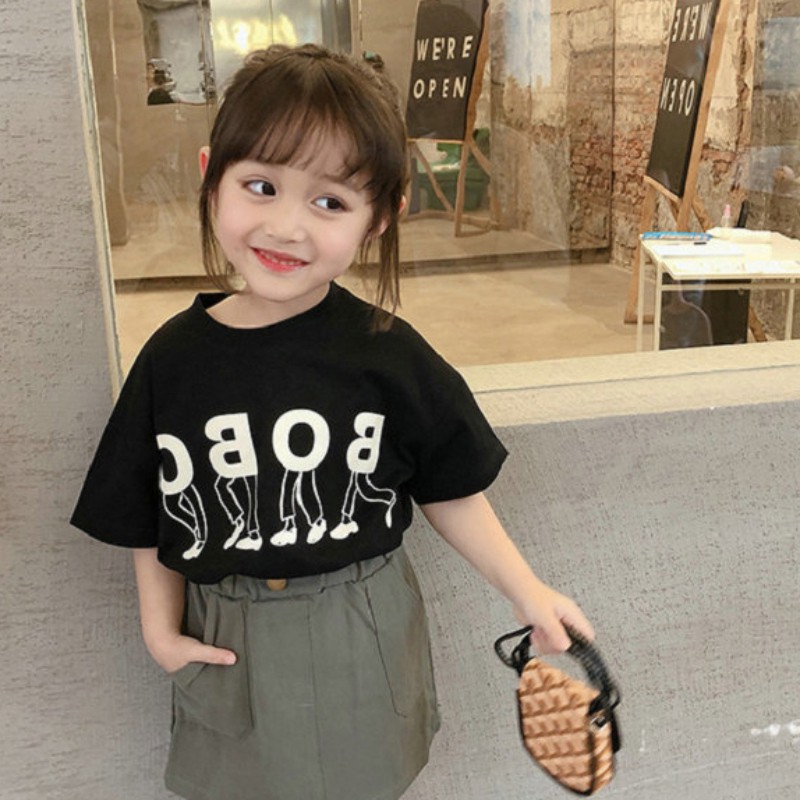 Áo Thun Cộc Tay In Chữ Cho Bé