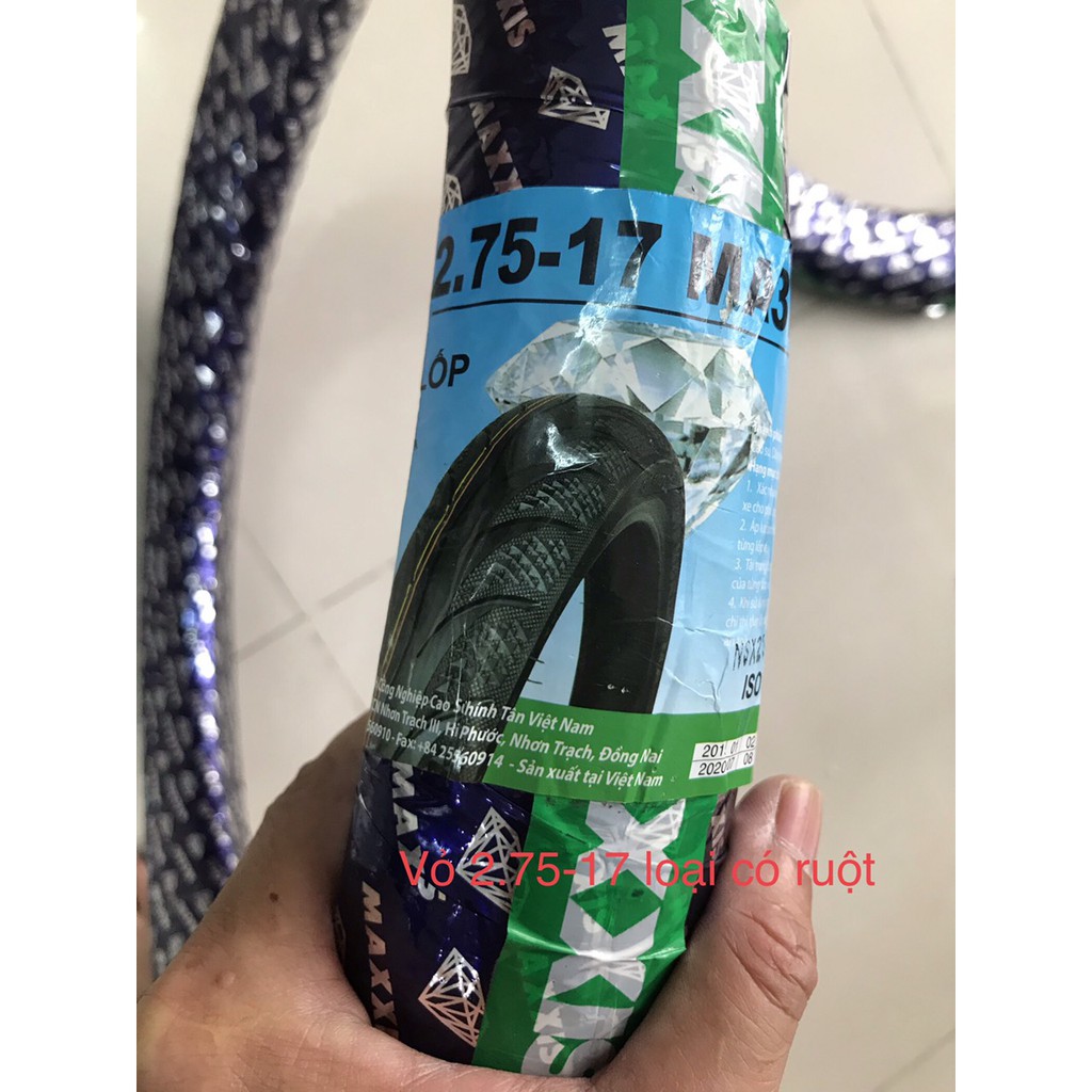 VỎ- LỐP MAXXIS DAIMOND 225 250 275-17 CÓ RUỘT-SĂM CHÍNH HÃNG