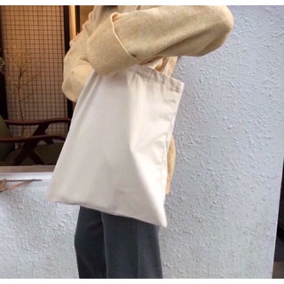 Túi tote vải nữ trắng , trơn
