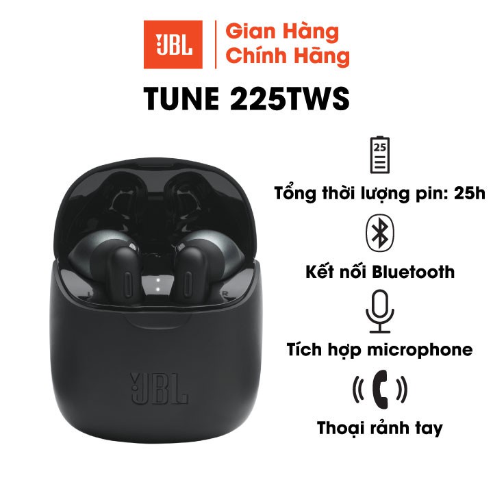 Tai nghe Bluetooth JBL TUNE 225TWS BH 12 Tháng Fullbox