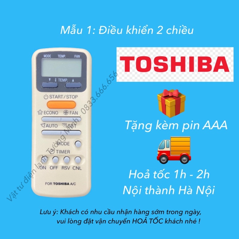 Remote điều khiển điều hoà máy lạnh Toshiba loại tốt