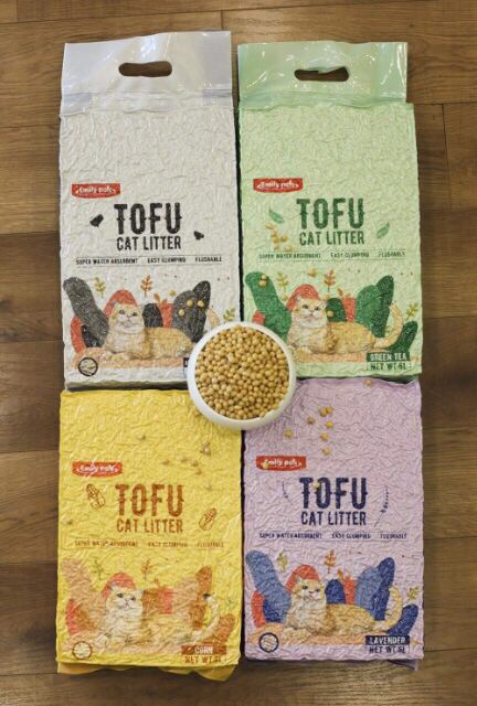 Cát vệ sinh đậu nành tofu (xả bồn cầu)6l