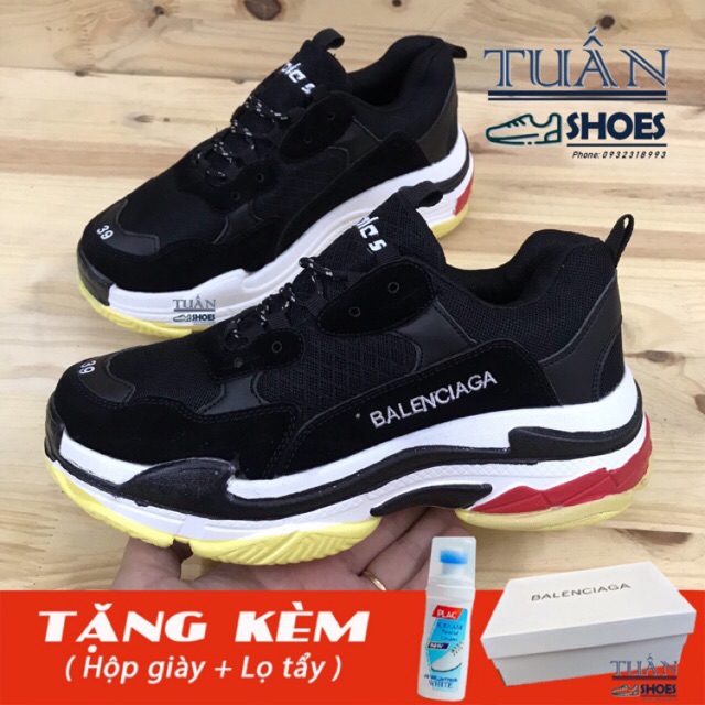 [FREESHIP+KÈM HỘP] GIÀY TRIP S ĐEN NAM NỮ