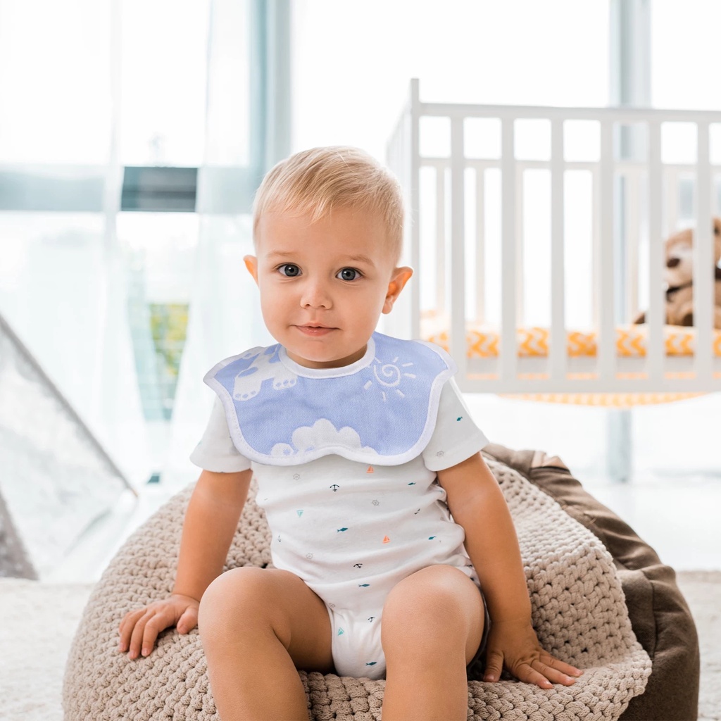 1 Yếm Ăn Mềm Mại Xoay 360 Độ Họa Tiết Hoạt Hình Đáng Yêu Cho Bé Sơ Sinh/6 Lớp