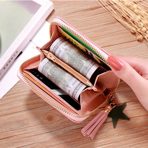 Ví Đựng Tiền Xu Mini Bằng Da Pu Họa Tiết Hoạt Hình Dễ Thương