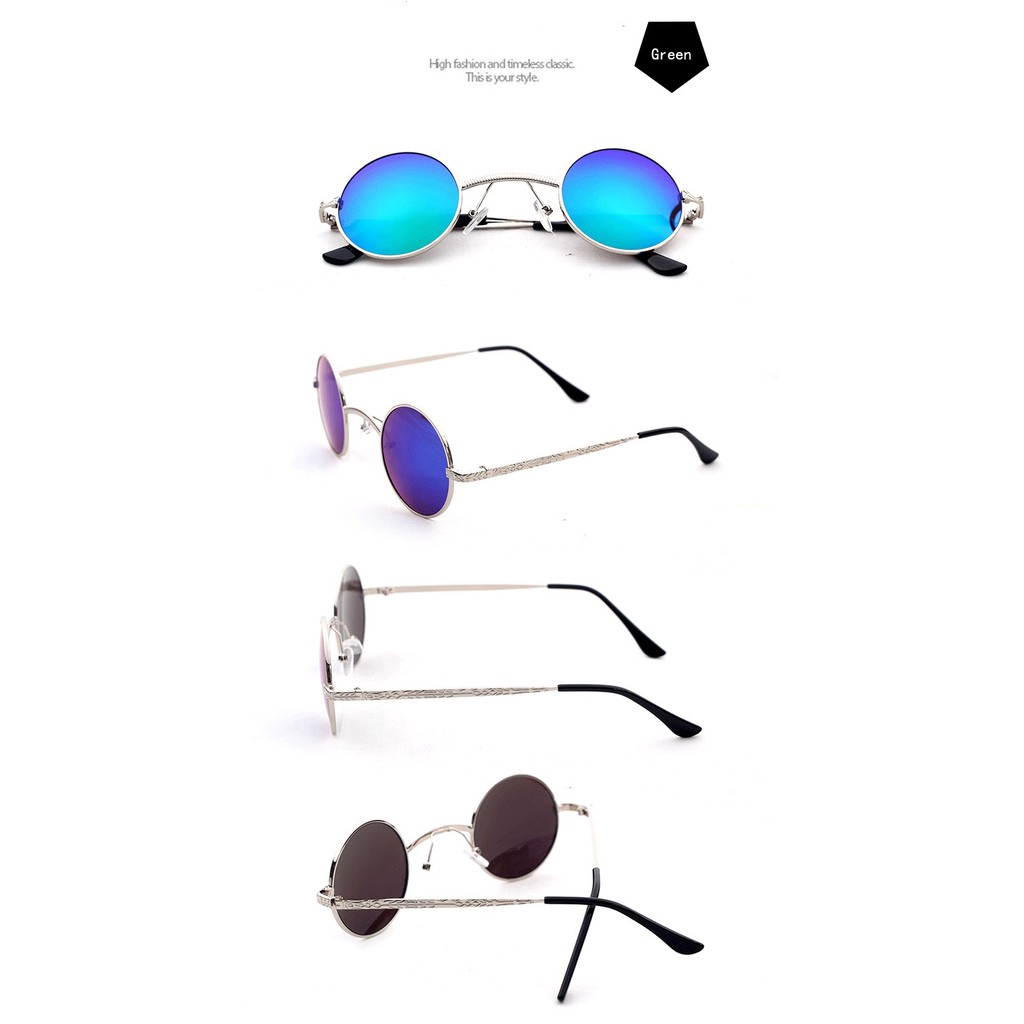 Kính mát SAMJUNE gọng tròn nhỏ phong cách cá tính