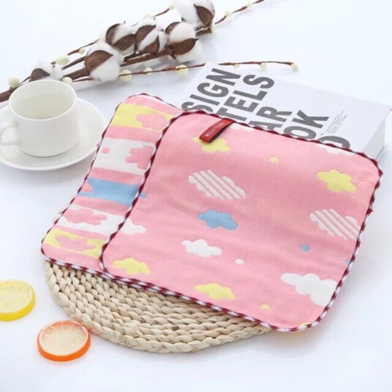 Sét 5 chiếc Khăn sữa sợi tre 6 lớp siêu mềm