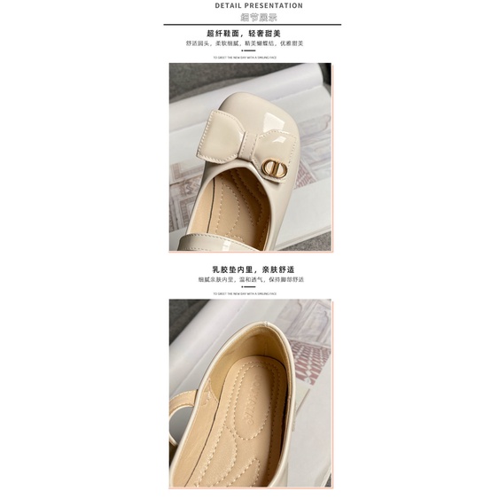 Giày Búp Bê Da Đế Mềm Đính Nơ Xinh Xắn Cho Bé Gái