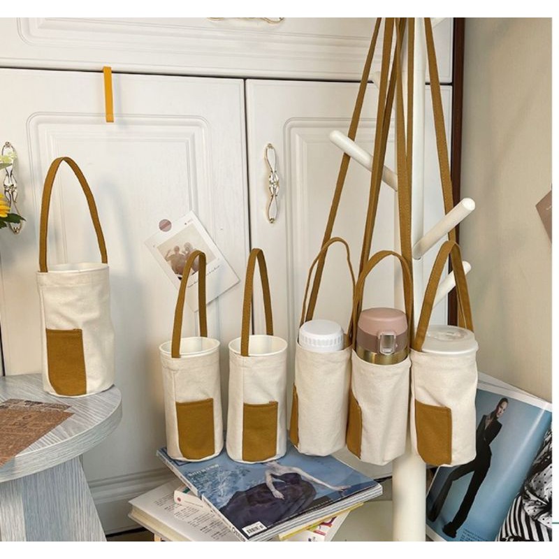 Túi vải đựng bình nước