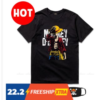 🔥Áo thun unisex🔥Áo thun in Luffy One Piece màu đen đẹp siêu ngầu HOT nhất