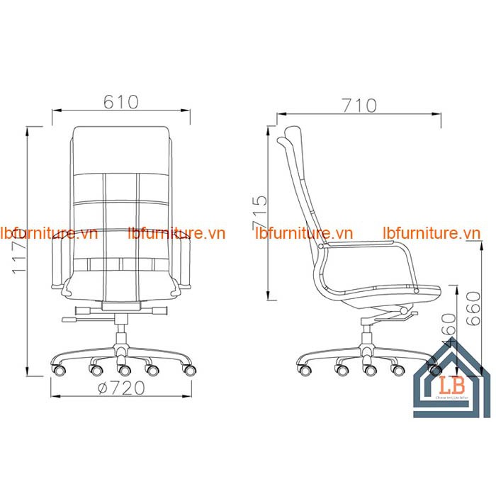 Ghế xoay cao cấp nhập khẩu LBB145