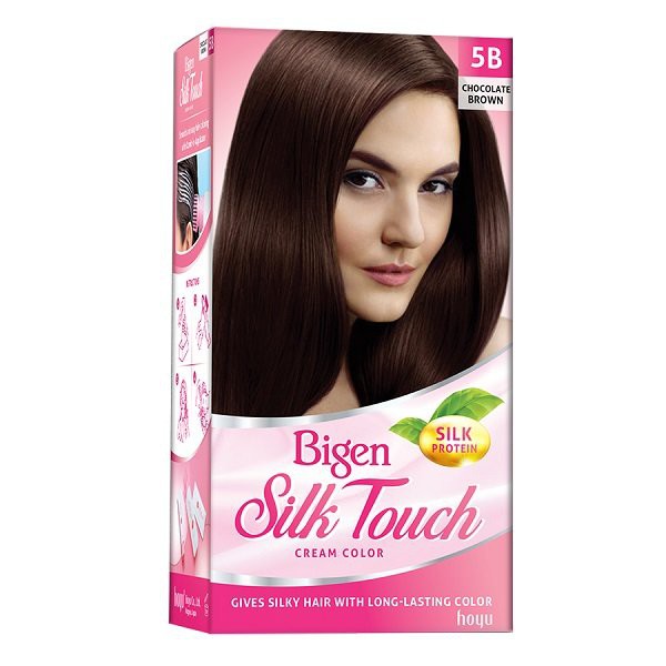 Thuốc Nhuộm Tóc Dạng Kem Bigen Silk Touch 5B - Nâu Socola