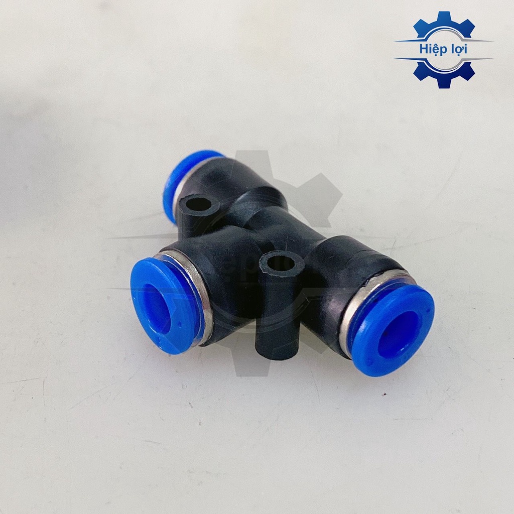 Ngã ba nối ống khí nén PE - Nối T 3 đầu ống khí - Tê nối ống hơi khí nén, phun sương - cút nối hơi - linh kiện khí nén