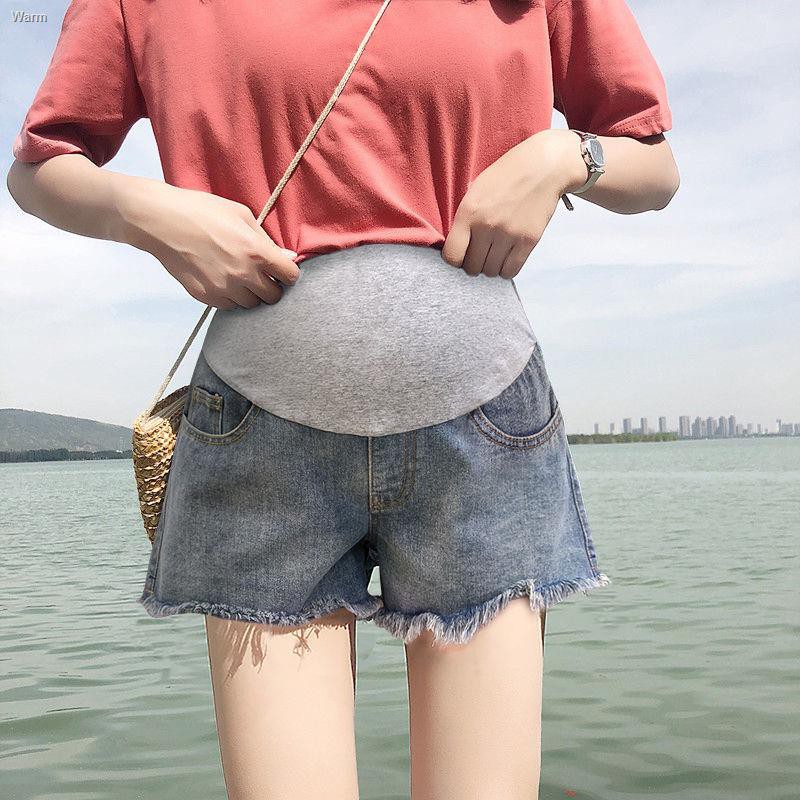 Quần Short Denim Mỏng Thời Trang Cao Cấp Dành Cho Bà Bầu