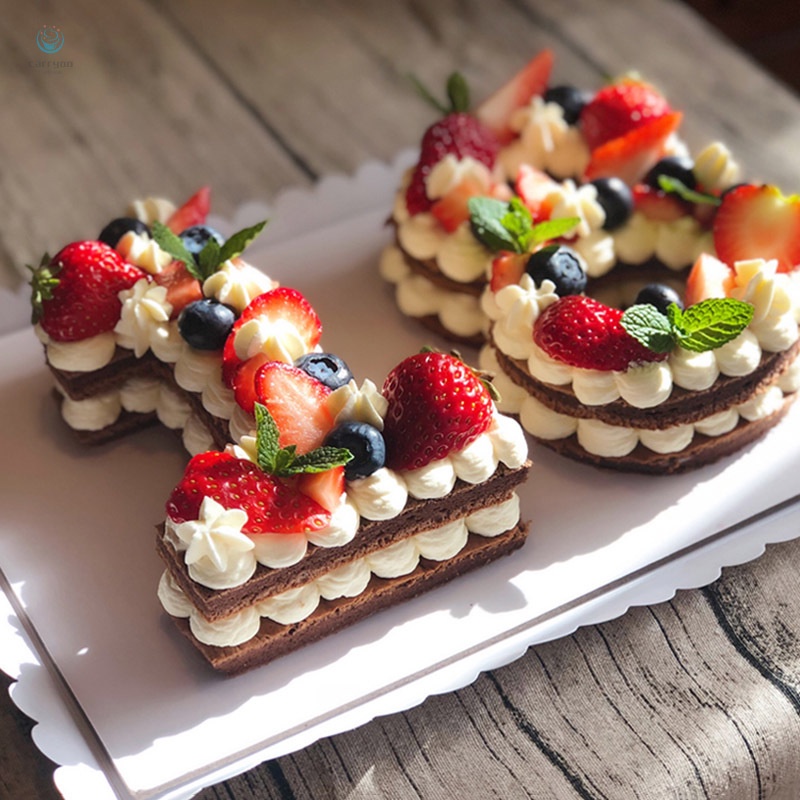 Bộ Khuôn Làm Bánh Hình Chữ Số Bằng Pet Độc Đáo Diy