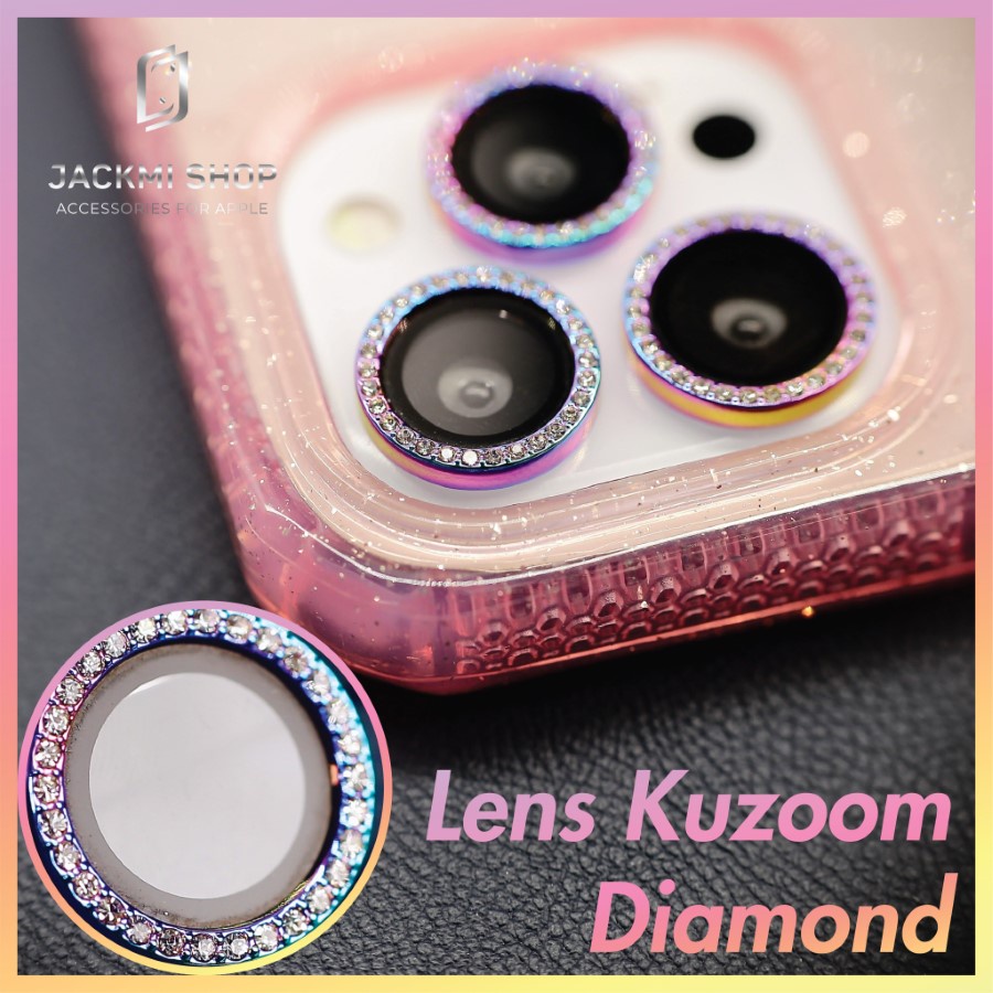 Cường lực Camera Lens KUZOOM Diamond Premium cho iP 12 12 mini 12 pro 12 pro max 13 13 mini 13 pro 13 pro max