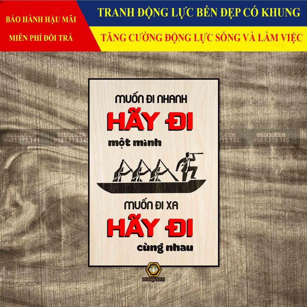 Tranh Động Lực - Tranh Slogan Tạo Động Lực Treo Tường Trang Trí Văn Phòng