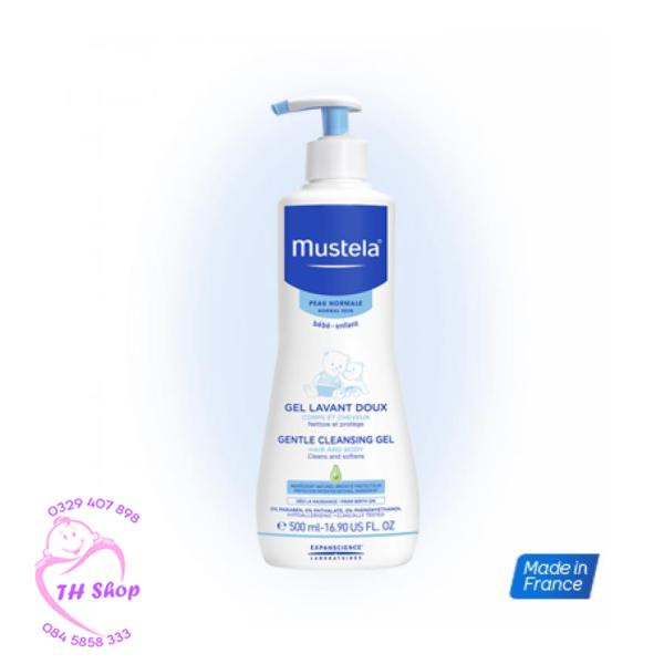 Sữa Tắm Gội Cho Trẻ Sơ Sinh Mustela Bebe Enfant 500ml - Pháp