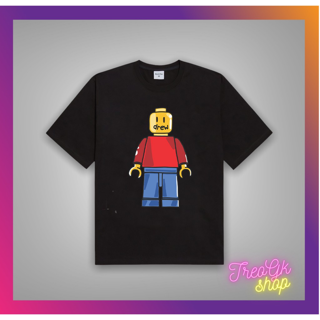 Áo thun tay lỡ DREW  LEGO  phông UNISEX nam nữ TEEN chất liệu cotton 100% thoáng mát TreoGK LEGO
