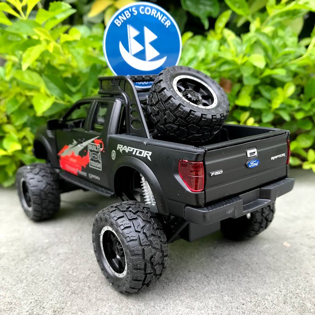 Xe mô hình 1:32 Ford Raptor F150 Offroad tem cá tính bằng kim loại
