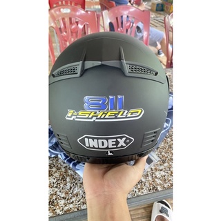 Mũ Bảo Hiểm Index 2 kính( trắng và râm)(size L)