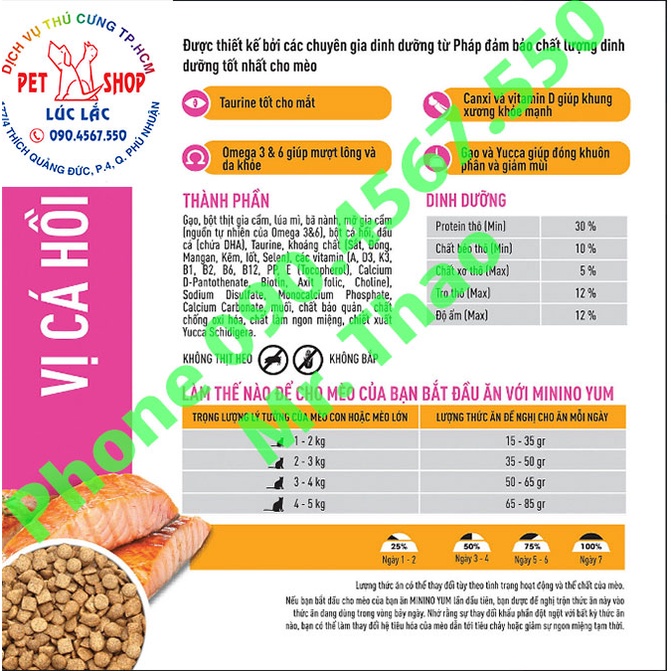 FREESHIP [9KG]  Thức ăn Mèo - Minino Yum / Minino Tuna / Minino Plus , Cá Hồi , Cá Ngừ , Hải Sản Đủ Loại