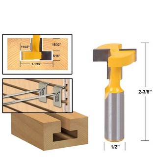 Mũi phay gỗ rãnh T, cốt 12.7mm