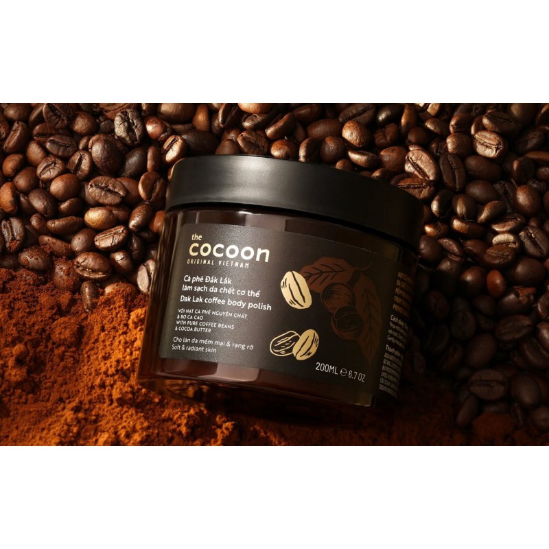 Tẩy da chết body cocoon chiết xuất cà phê Đắk lắk 200ml