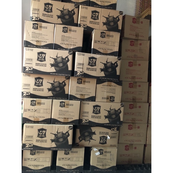 Cà phê hòa tan đen đá G7 Trung Nguyên 2 in 1-hộp 15 gói 16gr