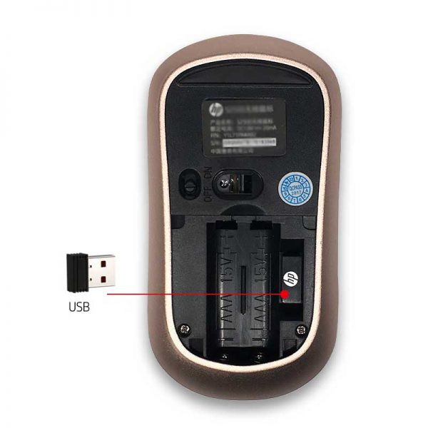 Chuột silent không dây wireless HP S4000 - click không âm thanh (Đen đỏ)