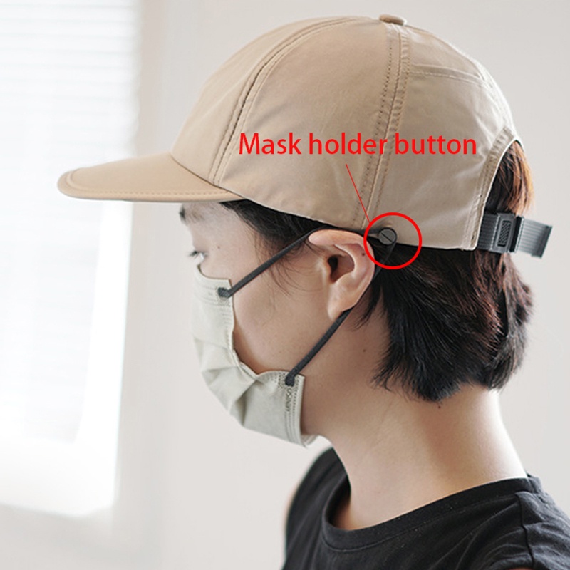 Mũ Lưỡi Trai Bằng Nilon Mềm Thoáng Khí Nhanh Khô Chống Thấm Nước Kèm Khẩu Trang Tiện Dụng Cho Nam Và